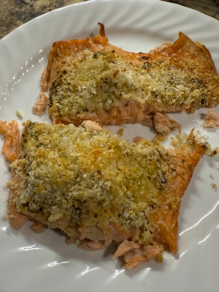 Saumon croute parmesan